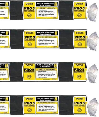 Dewitt 6 x 250 Foot Weed and Mulch Barrier Landscape Woven Fabric Ground Cover by DeWitt