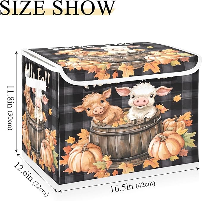 xigua Cute Highland Cow Storage Bins - Image 3