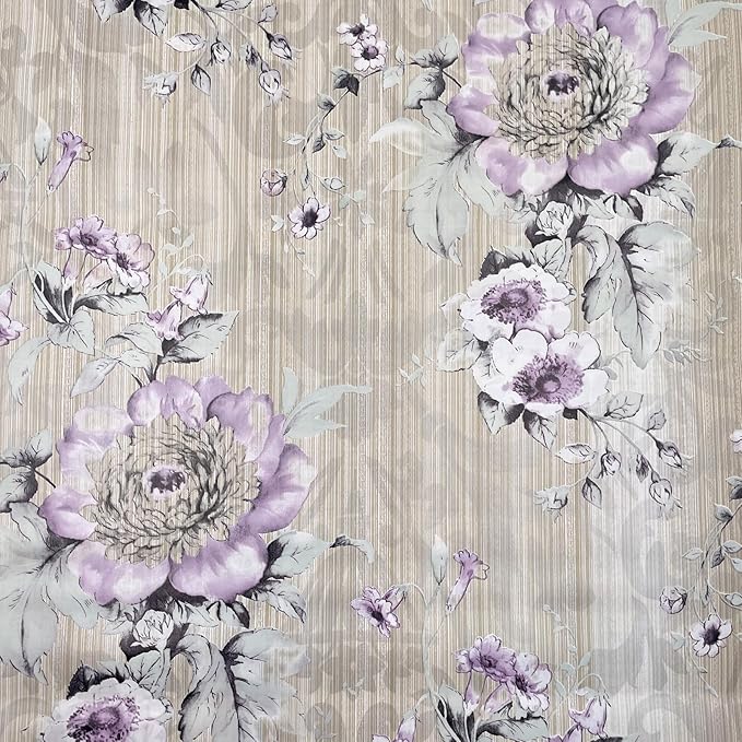 Yifely Vintage Purple Peony Self-Adhesive Kitchen Shelf Drawer Liner Moisture - Image 12