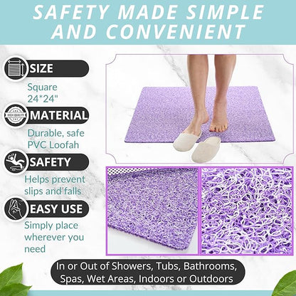 Enkosi Loofah Shower Mat Non-Slip - Image 3
