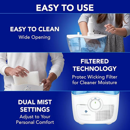 Vicks Filtered Cool Mist Humidifier, Medium Room, 1.1 Gallon Tank - Image 7