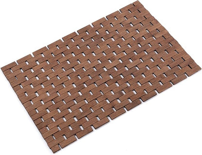 Bath Mat Bathroom Rugs Floor Wood Shower Bathtub Waterproof Non Slip by Fovlaurs