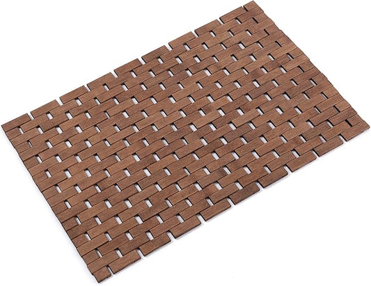 Bath Mat Bathroom Rugs Floor Wood Shower Bathtub Waterproof Non Slip by Fovlaurs