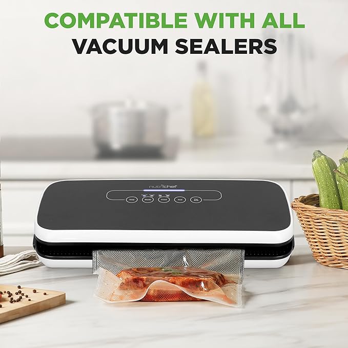 NutriChef Vacuum Sealer Bags 8x10 Rolls 2 Pack - Image 4