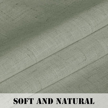 H.VERSAILTEX Linen Curtains Elegant Natural Linen Semi Sheer Curtains Energy - Image 4