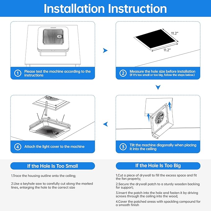 Bathroom Exhaust Fan with Bluetooth Speaker, 230 CFM 1.0 Sone Bathroom Exhaust - Image 6