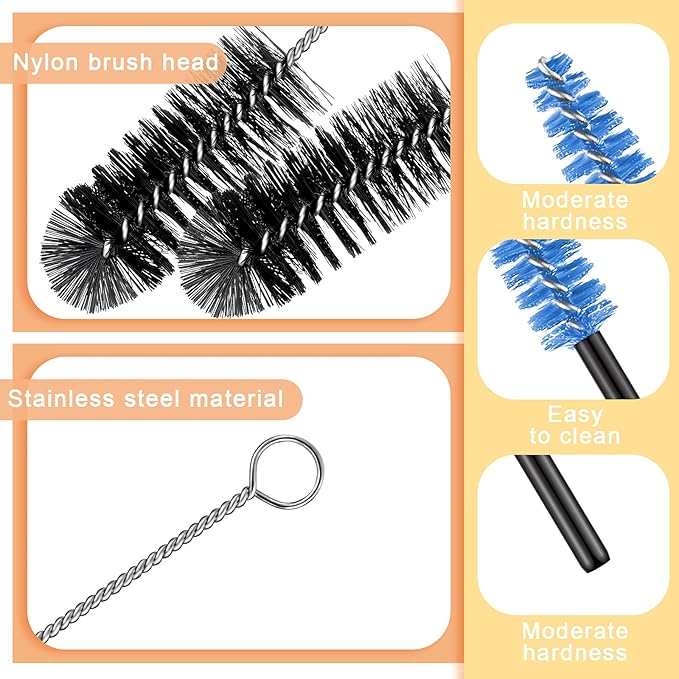 62 Pieces 3 Size Hummingbird Feeder Cleaning Brush Mini Nylon Tube Brush Set - Image 3