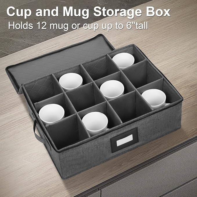 Mug Storage Box with Dividers, China Storage Containers - Image 2