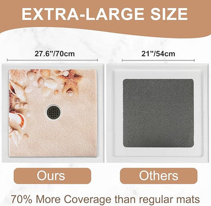 Square Shower Mat Non Slip: 27x27 Inch Extra Large Shower Mats - Image 2