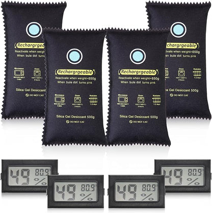 8 Pcs 500 Grams Rechargeable Silica Gel Desiccant Packets by Tellegloww