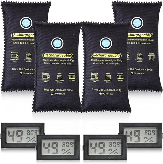8 Pcs 500 Grams Rechargeable Silica Gel Desiccant Packets by Tellegloww