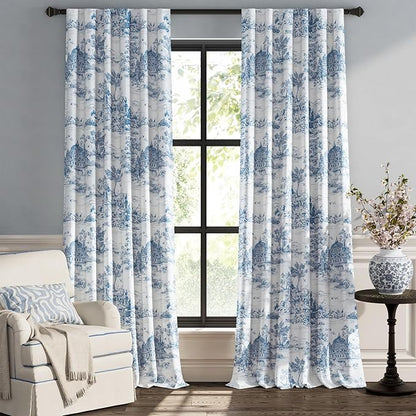 jinchan 95% Blackout Toile Curtains - Image 2