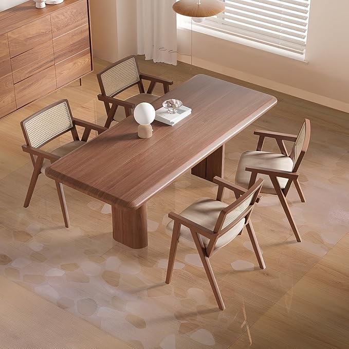 Clear Area Mat for Hard Floors, Pebble Patterned Waterproof Rug Protector for by FURKIT