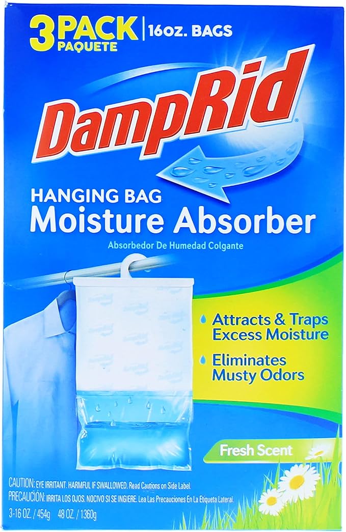 DampRid Hanging Bag, Moisture Absorber, 3 Pack - Image 3