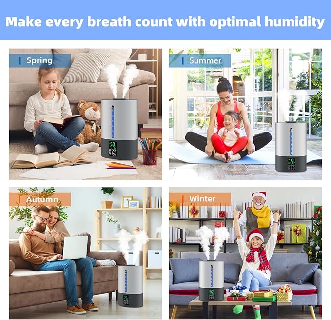 6L Humidifiers for Bedroom Large Room Home, Cool and Warm Humidifier for Baby - Image 9