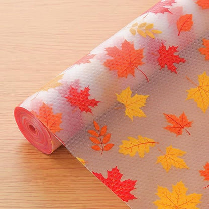 Cooyes Fall Maple Leaf Shelf Liner, Non-Adhesive Waterproof Drawer Liner by Cooyes