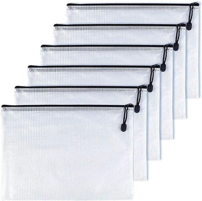 Oaimyy-A6, Mesh Zipper Pouch Document Folders Bag Plastic Zip File Folders by Oaimyy