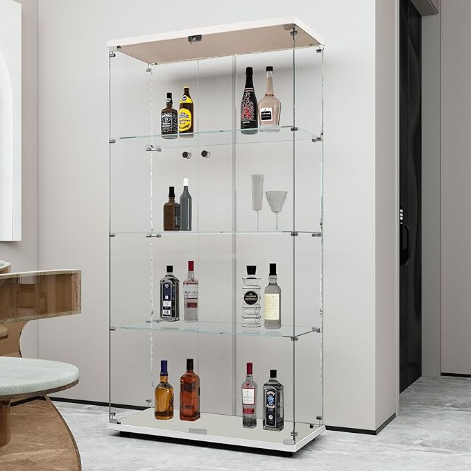 Yoluckea 4 Tiers Glass Display Cabinet - Image 8