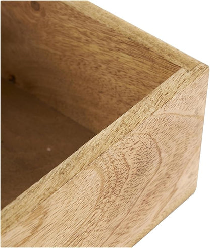 Deco 79 Mango Wood Scroll Handmade Decorative Box Storage Decorative Keepsake - Image 4