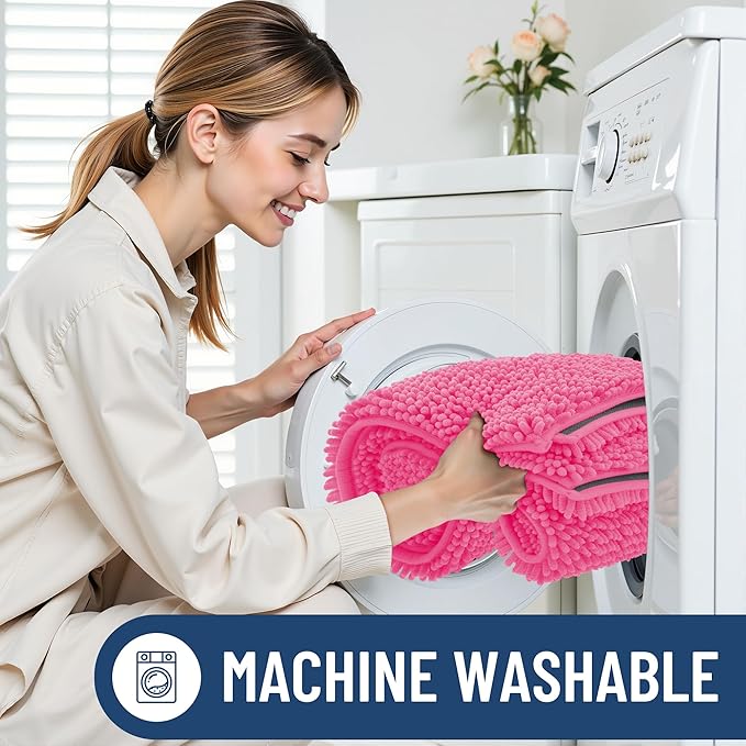 Smiry Luxury Chenille Bathroom Rugs 44x24, Extra Soft and Absorbent Shaggy Bath - Image 6
