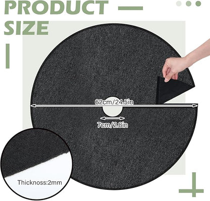 Tegeme 4 Pack 24.5 Inch Non Woven Tree Mulch Ring - Image 2