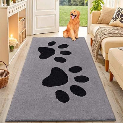 Smiry Dog Door Mat for Muddy Paws, Absorbs Moisture and Dirt, Low-Profile by Smiry