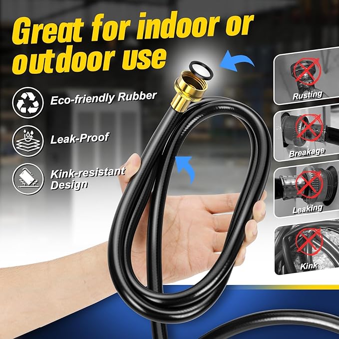 Dehumidifier Drain Hose with 3/4 Inch FHT Connector, Featuring Rust-Resistant - Image 4