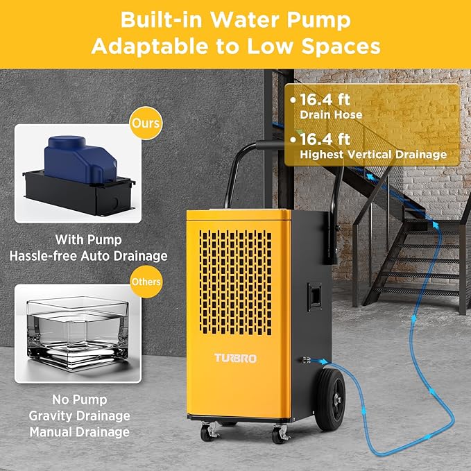 TURBRO 165 Pint Commercial Dehumidifier - Image 3