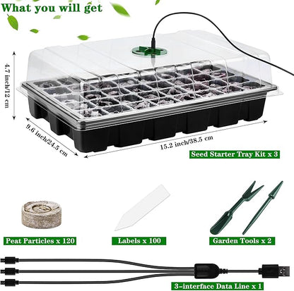 3 Pack Seed Starter Tray Kit - Image 2