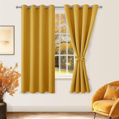 Hiasan Blackout Curtains for Bedroom, 52 x 63 Inches Length - Image 2