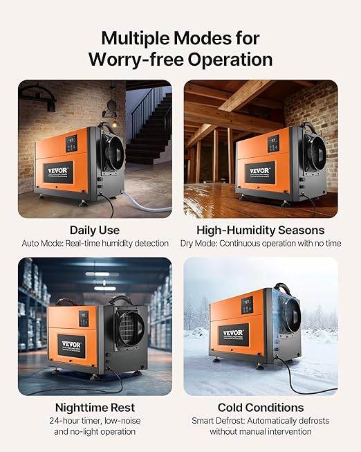 VEVOR 125 Pints Commercial Dehumidifier - Image 4