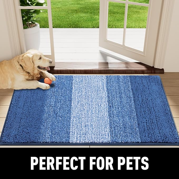Smiry Dog Door Mat for Muddy Paws, Absorbs Moisture and Dirt, Low-Profile - Image 7