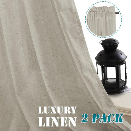 H.VERSAILTEX Linen Curtains Elegant Natural Linen Blended Curtains Energy Light - Image 8
