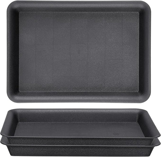 GREANER 10 Inch Plastic Plant Tray Saucer Rectangular, Humidity Trays by GREANER