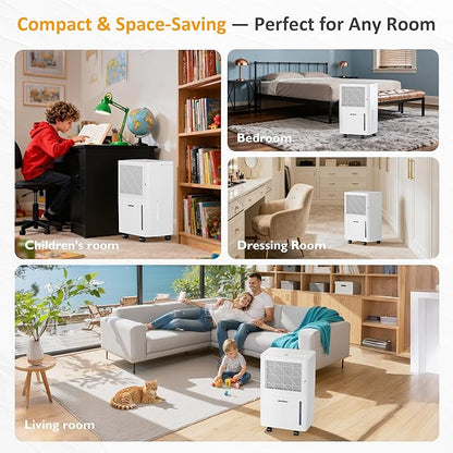 Sunvivi 22 Pints Dehumidifier for Home, 1500 Sq.Ft Dehumidifiers - Image 7