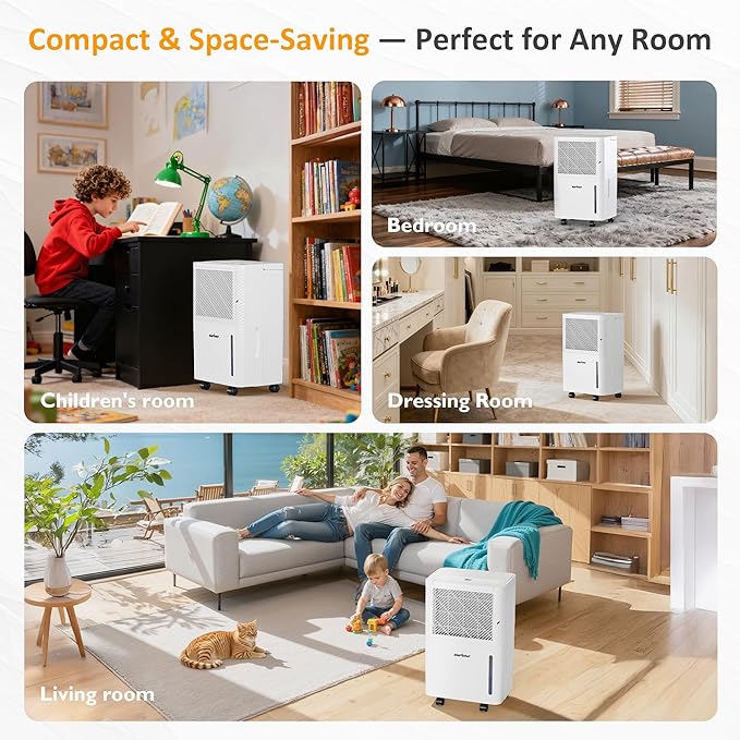 Sunvivi 22 Pints Dehumidifier for Home: 1500 Sq.Ft Dehumidifiers - Image 7