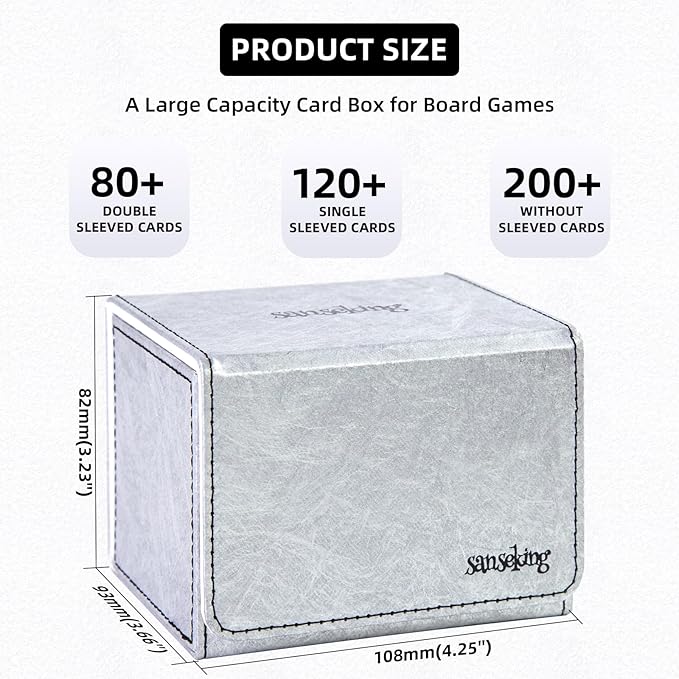 Magic Card Deck Box for MTG Single Deck Card Box fits 100+ TCG Sleeved Cards - Image 2