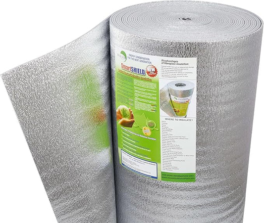SmartSHIELD -5mm 48''X50ft Reflective Insulation Roll, Foam Core Radiant Barrier by INSULATIONMARKETPLACE