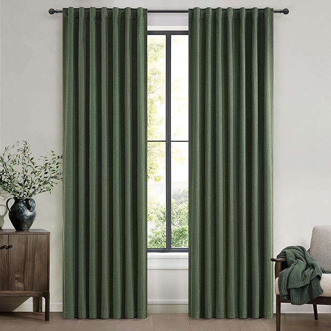 Dark Green Curtains 84 Inches Long - Image 9