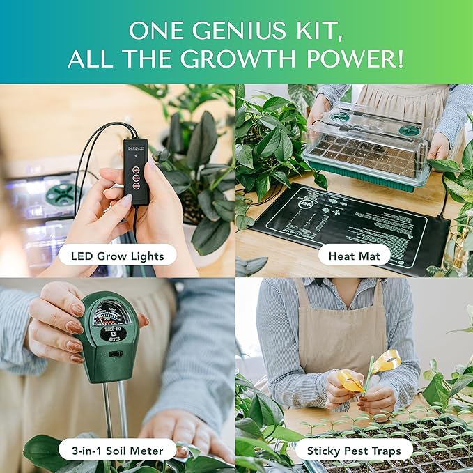 Seed Starter Kit with Grow Lights & Heat Mat – 40-Cell Seed Starter Tray - Image 4