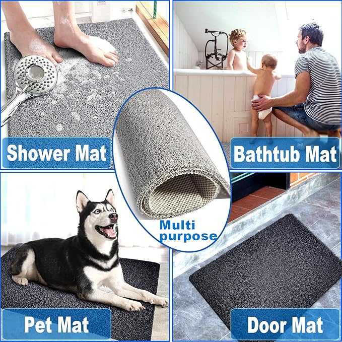 Shower Mats Non Slip for Elderly, 24x47’’Extra Lager Loofah Bath Mats for Shower - Image 6