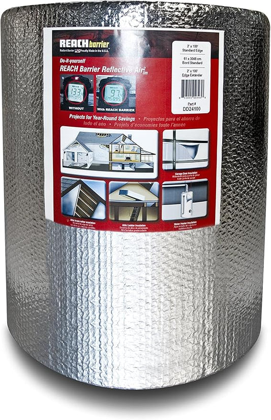 DD24100 Double Reflective Air, Polyethylene Insulation Roll, Sound Reduction by Reach+Barrier