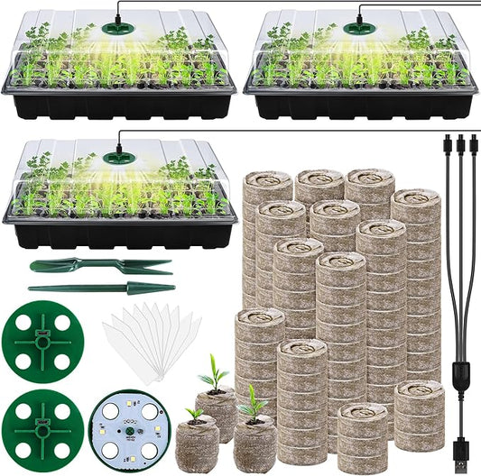 3 Pack Seed Starter Tray Kit by Hahood