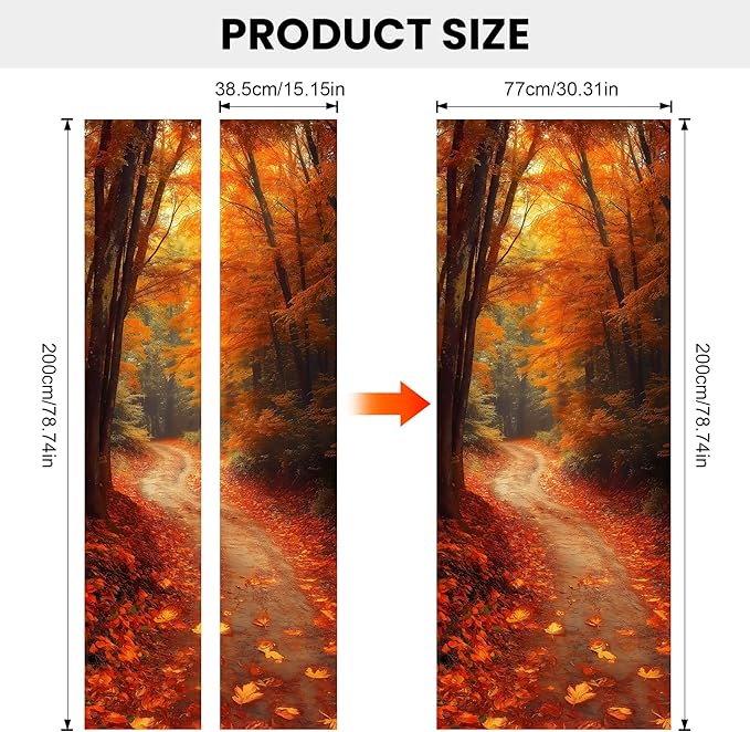 3D Door Decals Stickers, Peel Stick Wall Murals Vinyl Wallpaper Self-Adhesive - Image 3
