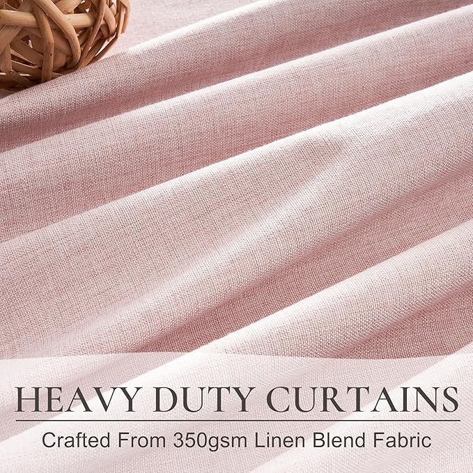 Baby Pink Black Out Curtains 92 Inch Long - Image 5