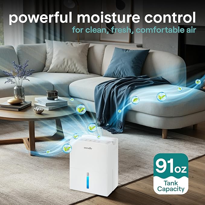 SereneLife 2-in-1 91 Oz Dehumidifier - Image 2