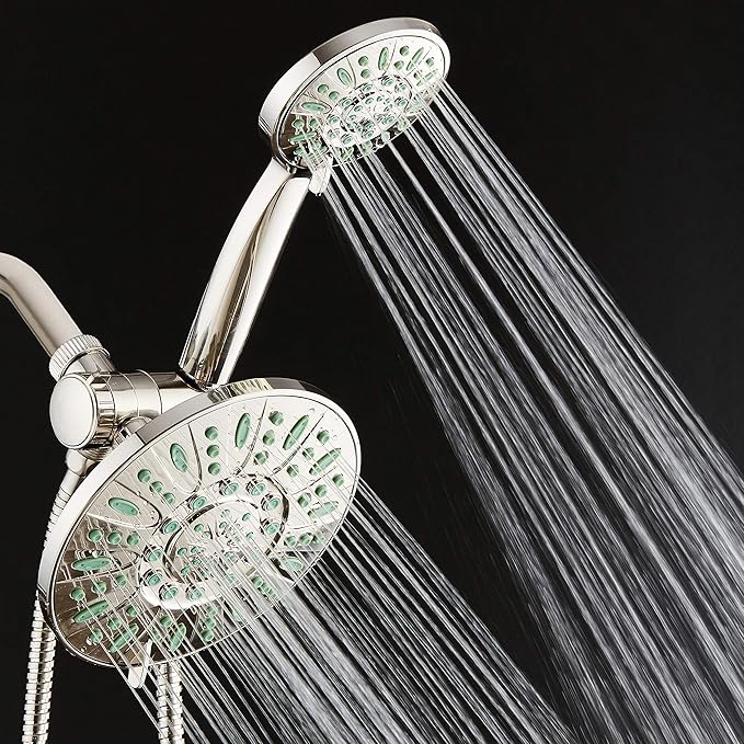 AquaDance Antimicrobial/Anti-Clog High-Pressure 30-setting Rainfall Shower Combo - Image 3