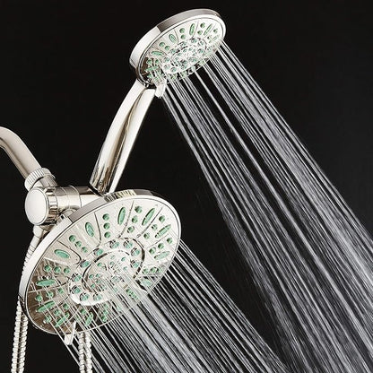 AquaDance Antimicrobial/Anti-Clog High-Pressure 30-setting Rainfall Shower Combo - Image 3