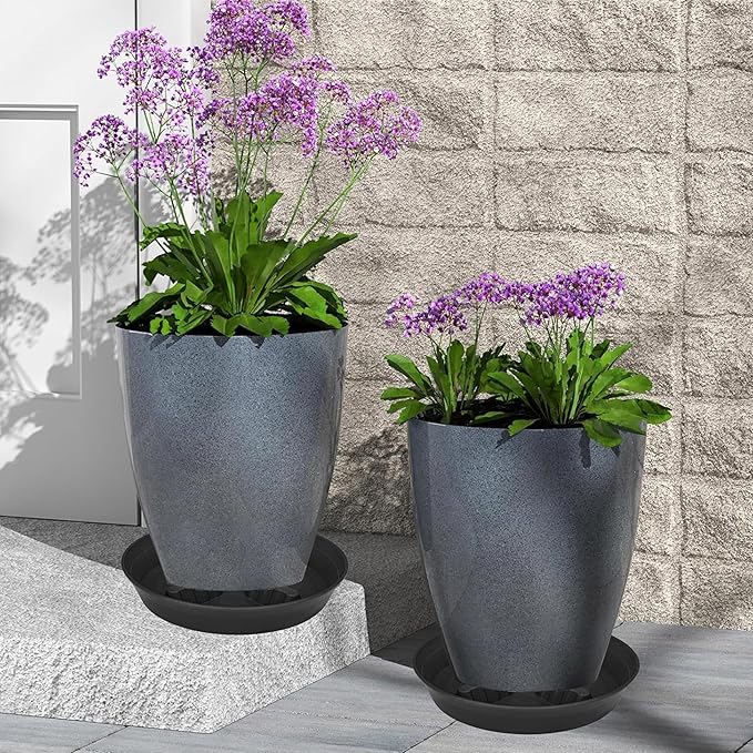 4 Pack Plant Saucer 10 inch, 8 12 14 17 inch, Plant Stand Plastic Plant Saucers - Image 8