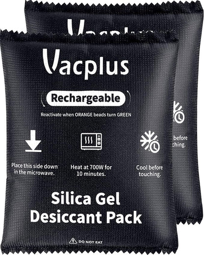 Vacplus 2 Pack 400g Reusable Desiccant Packs by Vacplus